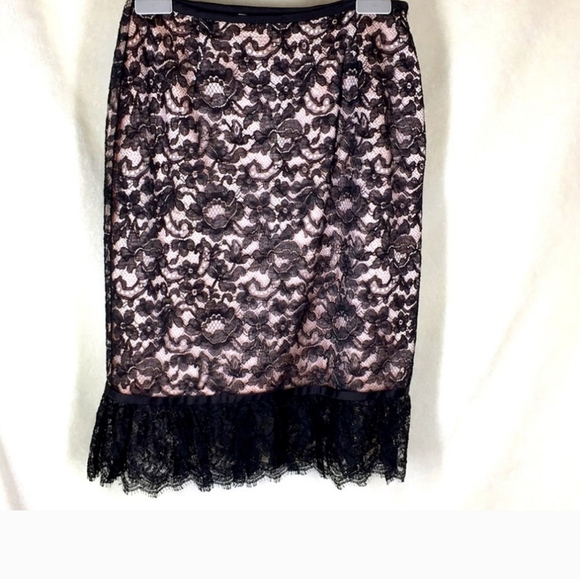 NWT Escada 2 piece Suit Black Lace Ribbon over Pink Sz 40/Medium - Picture 2 of 11